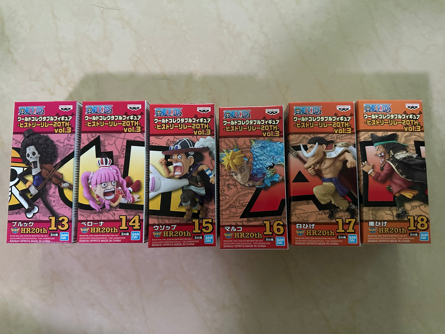 One Piece WCF 20th History Vol 3 HR20th Complete Set