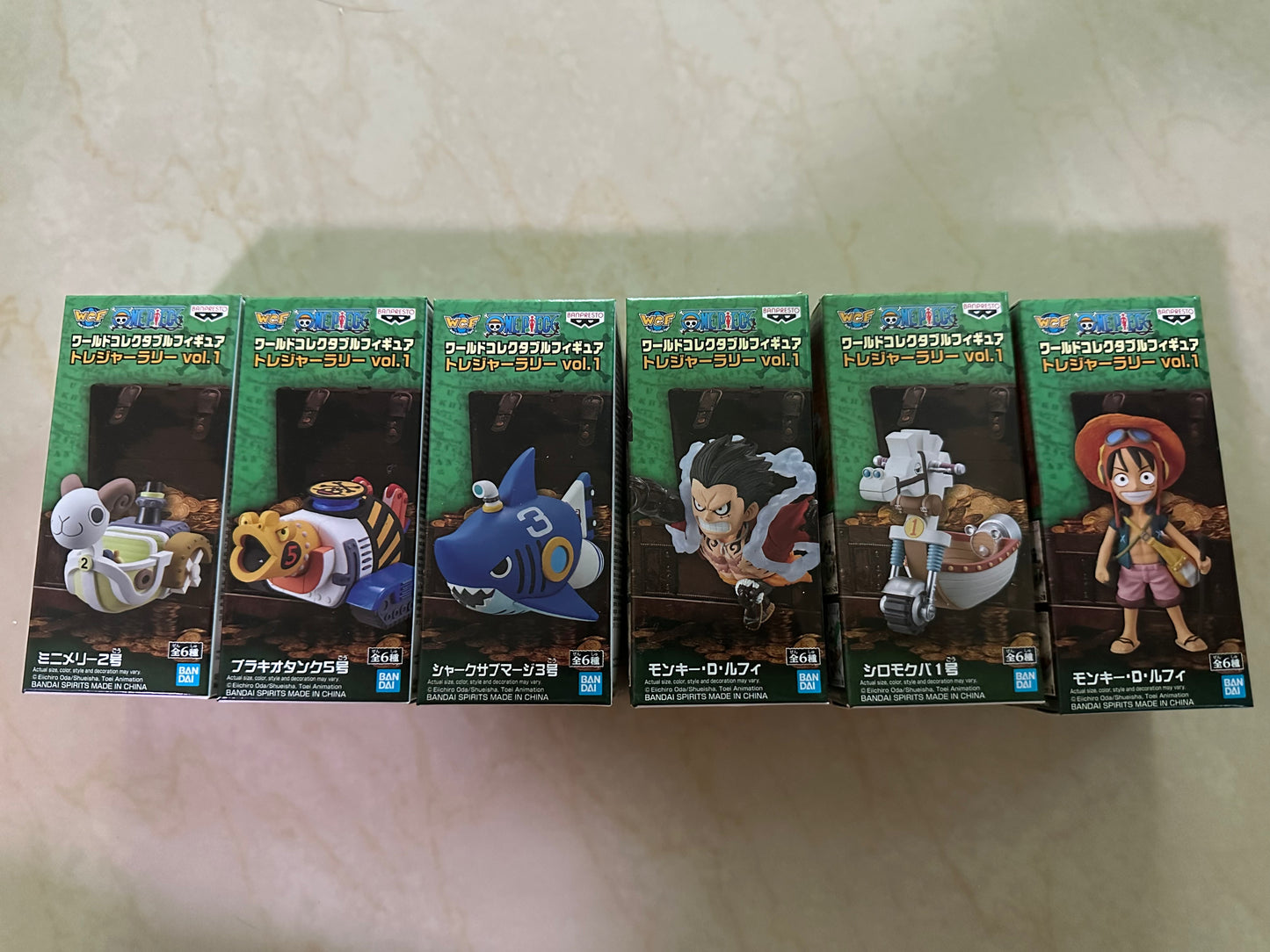 One Piece WCF Treasure Rally Vol 1 Complete (1 box has slight Damage)