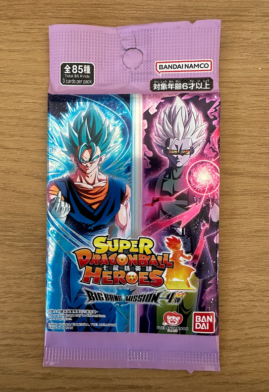 Super Dragonball Heroes Big Bang Mission 4 Pack (1 Pack only)